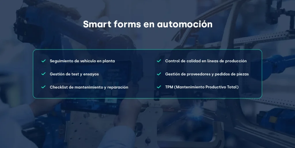 Usos de smart forms en automoción_FIELDEAS Forms
